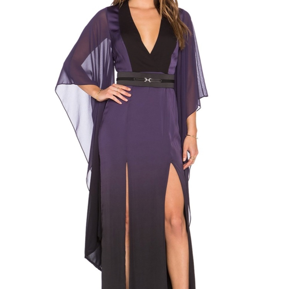 NWT Halston Heritage Front Slit Ombré Gown